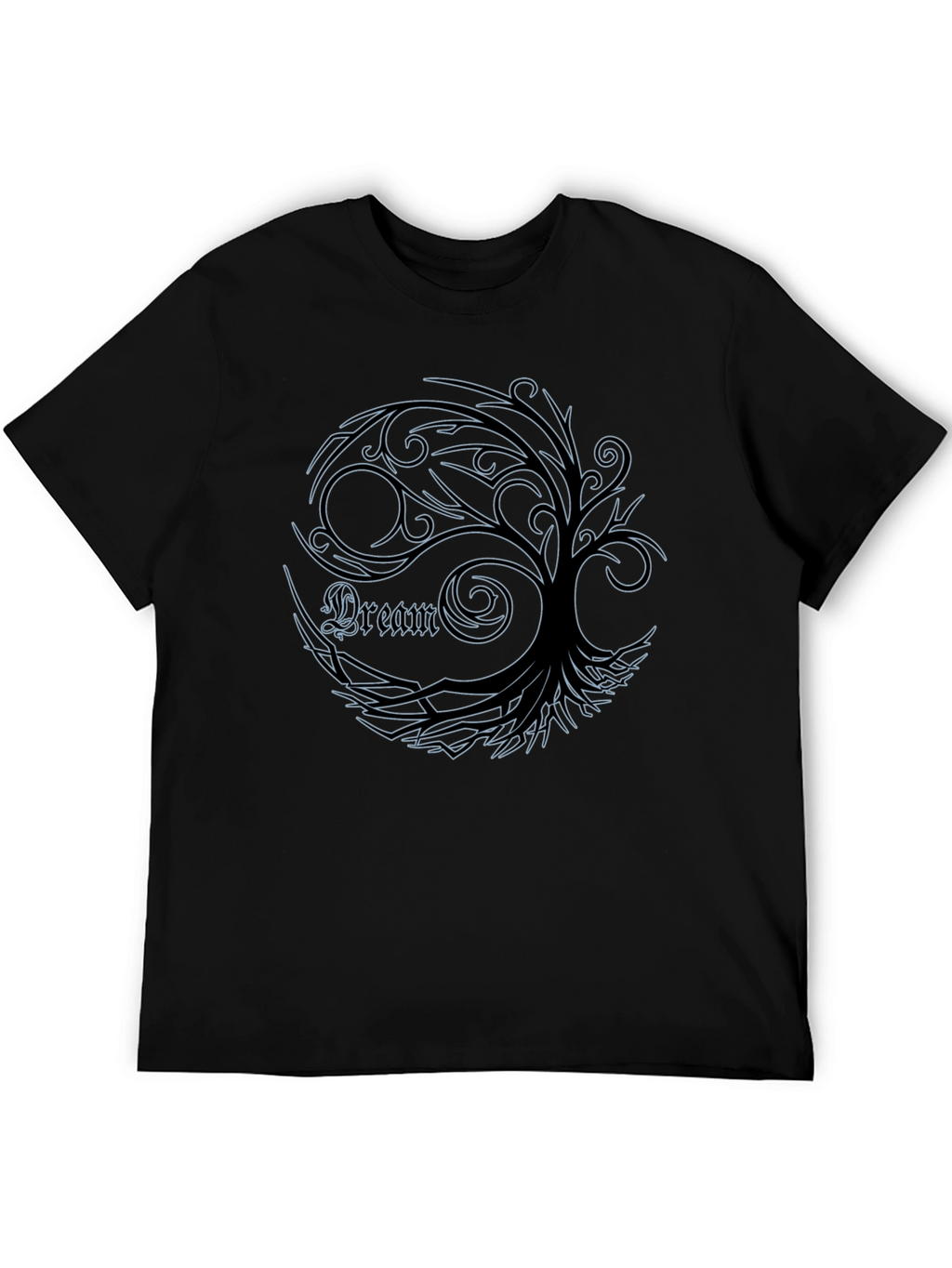 Dream Tree Graphic Tee - Stylish Mens Black T-Shirt