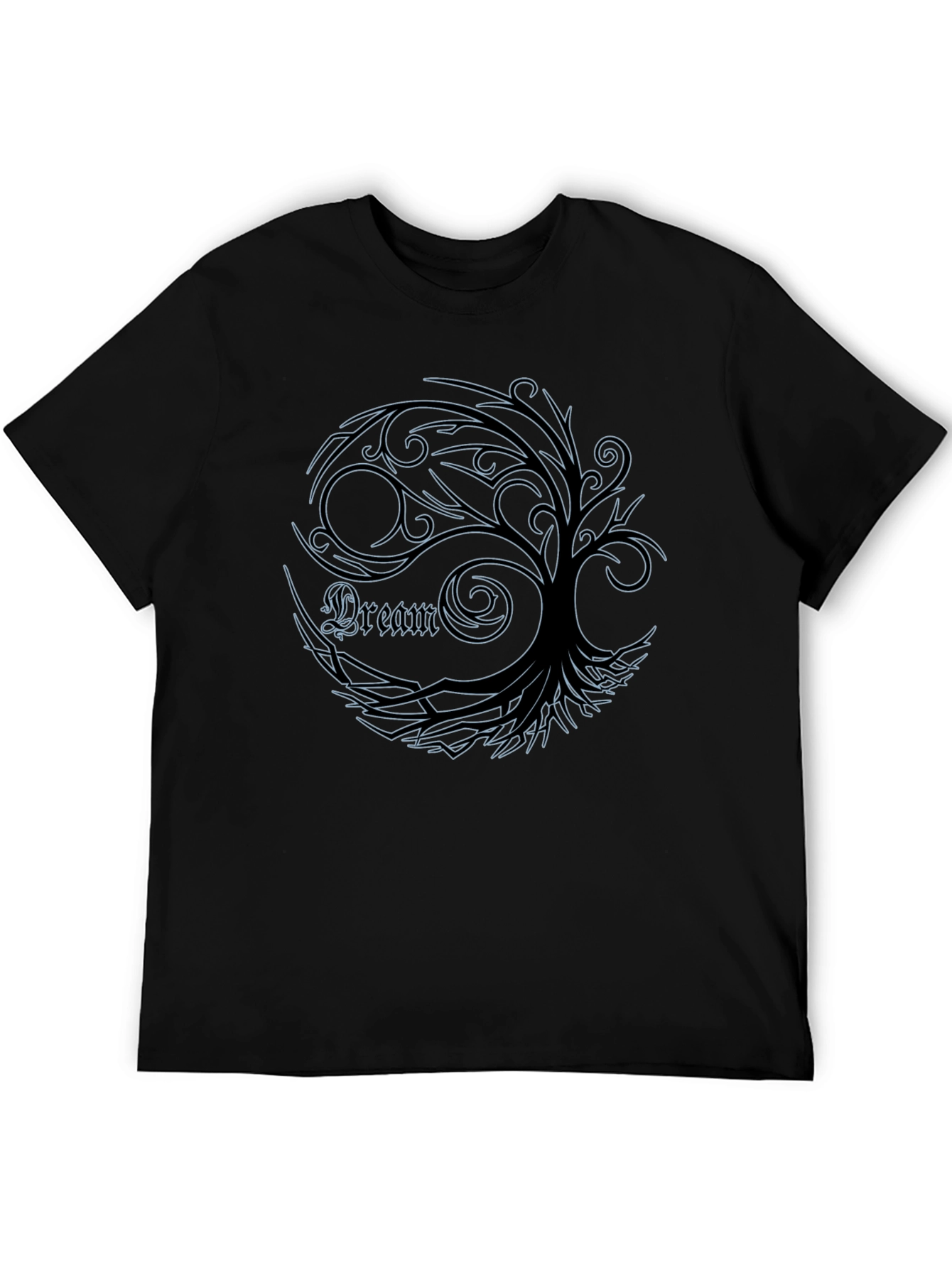 Dream Tree Graphic Tee - Stylish Mens Black T-Shirt