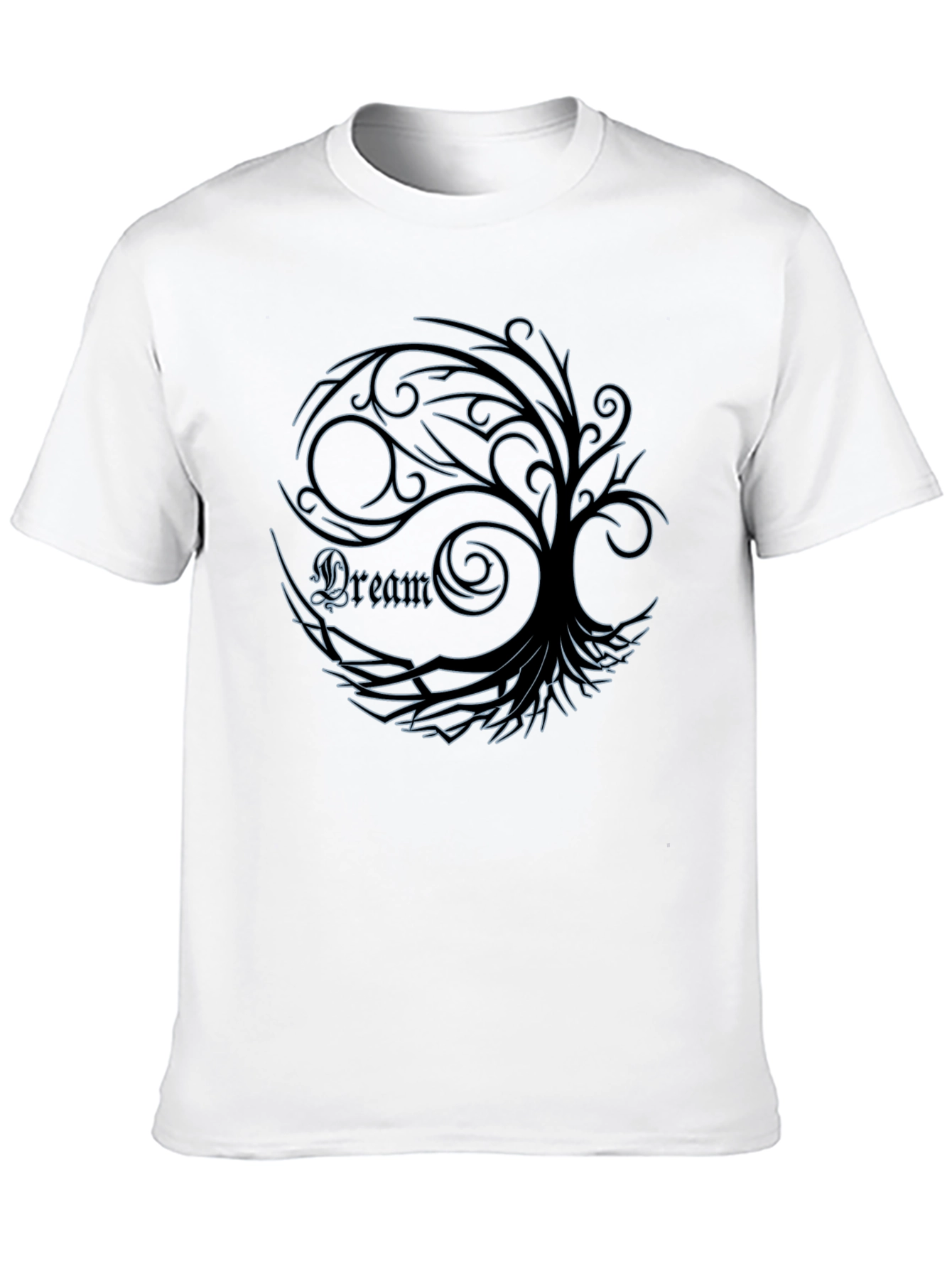 Dream Tree Graphic Tee - Stylish Mens Black T-Shirt
