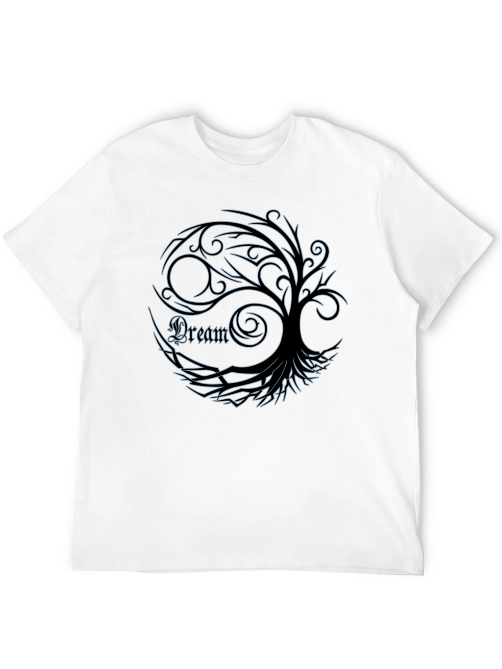 Dream Tree Graphic Tee - Stylish Mens Black T-Shirt