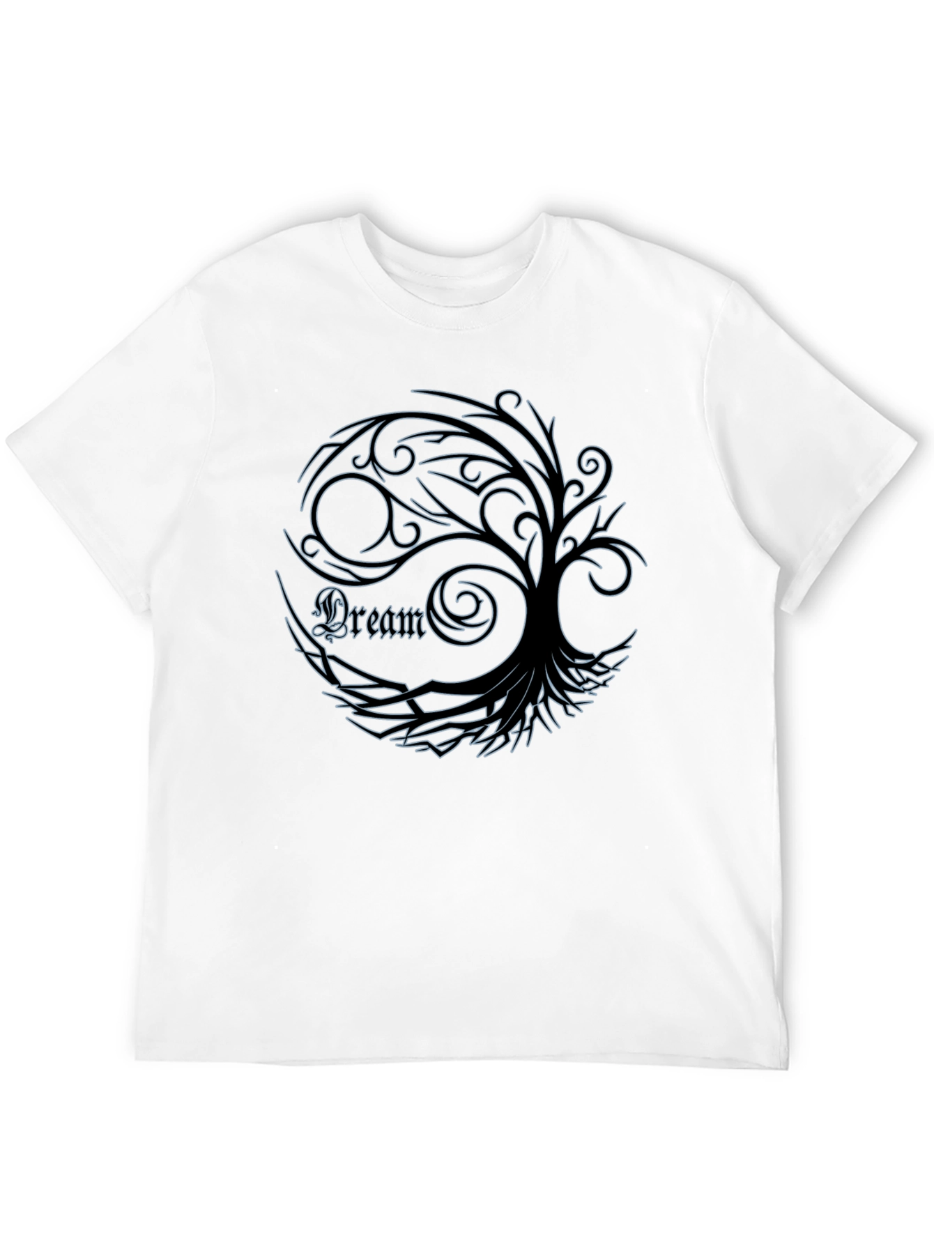 Dream Tree Graphic Tee - Stylish Mens Black T-Shirt