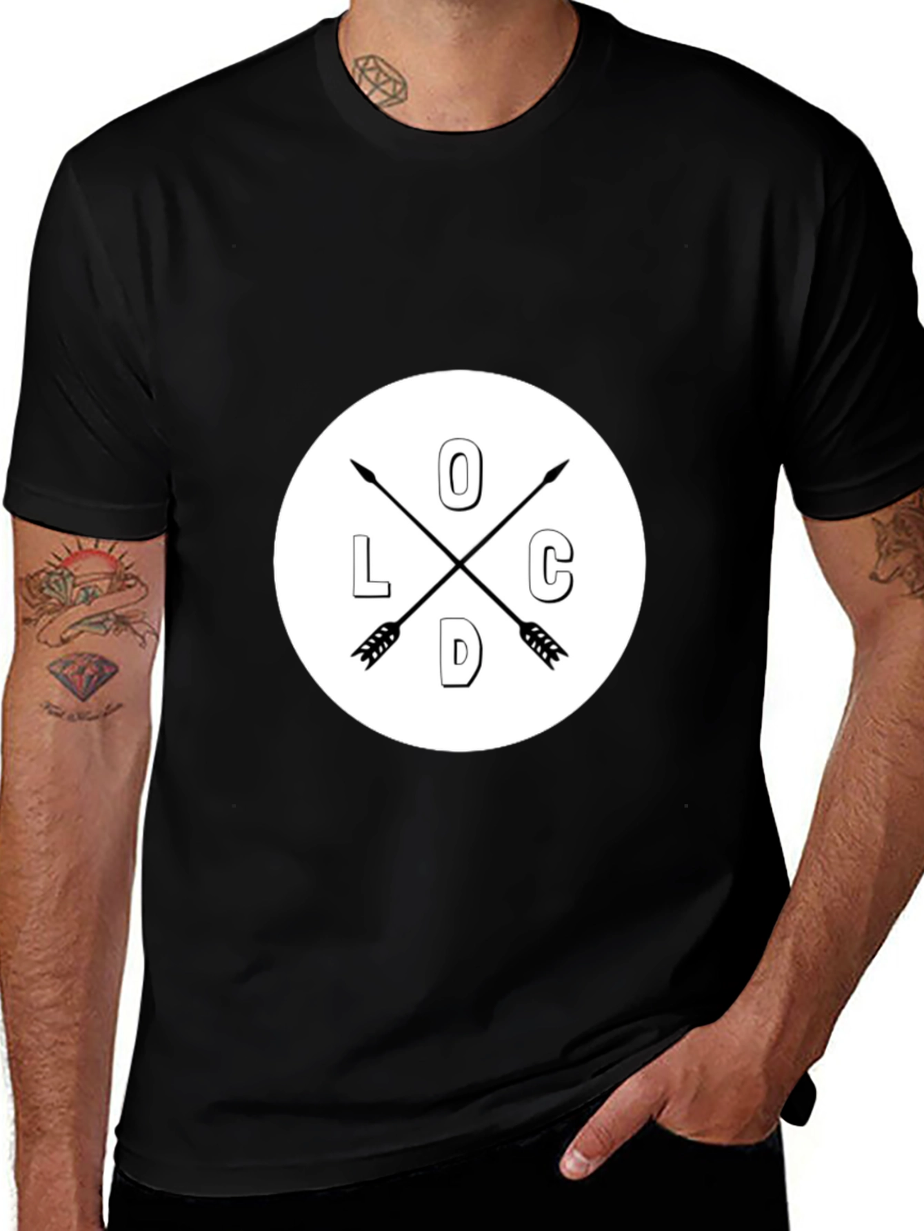 Cool Graphic Tee - Arrows and Initial Design
