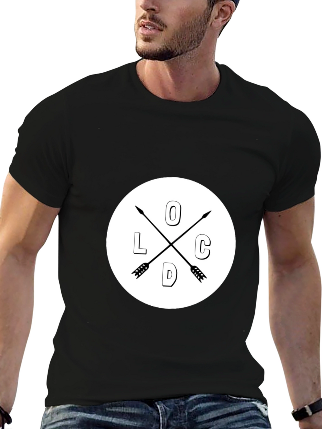 Cool Graphic Tee - Arrows and Initial Design