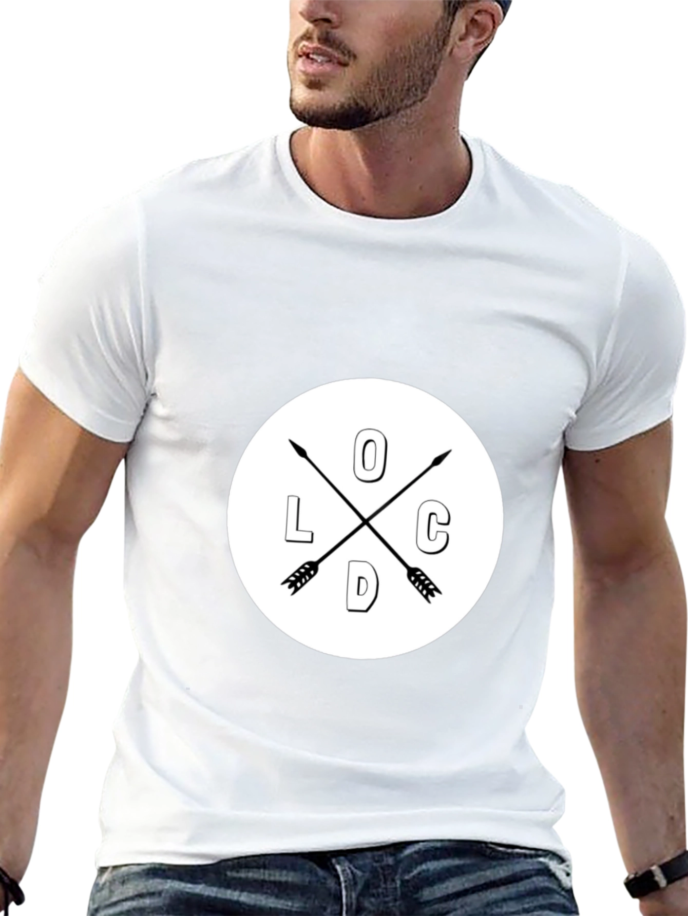 Cool Graphic Tee - Arrows and Initial Design