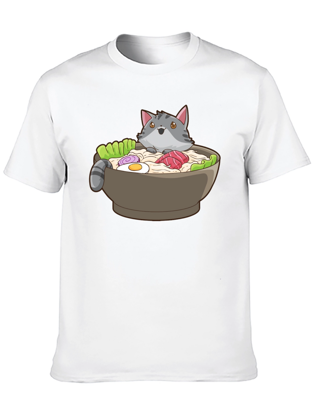 Ramen Cat T-Shirt - Unisex Black Graphic Tee