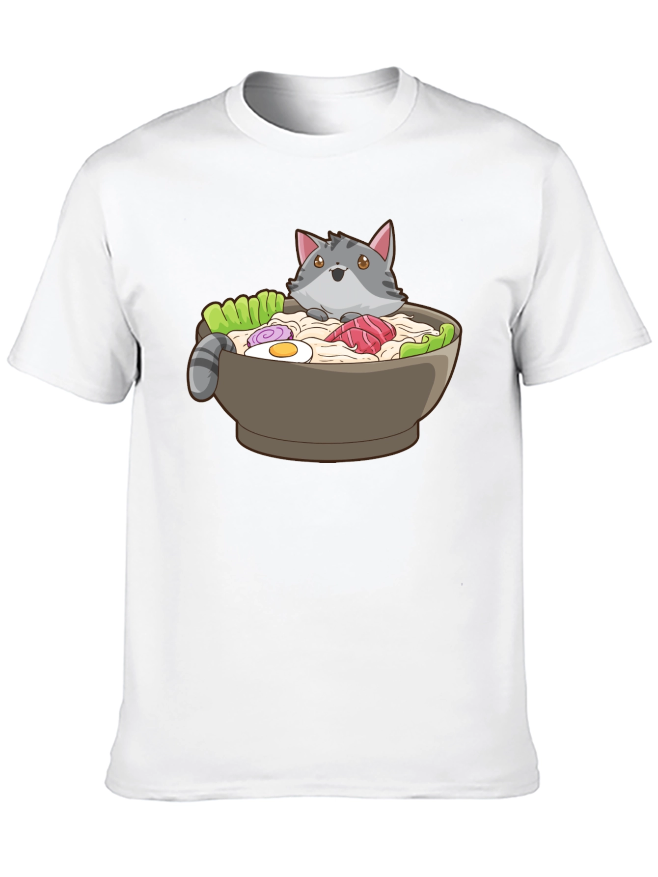 Ramen Cat T-Shirt - Unisex Black Graphic Tee