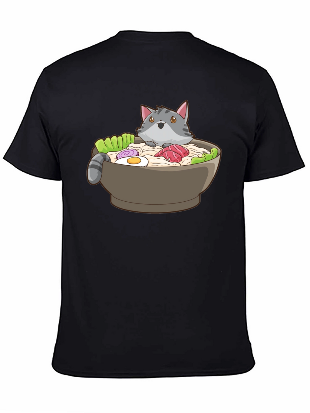 Ramen Cat T-Shirt - Unisex Black Graphic Tee