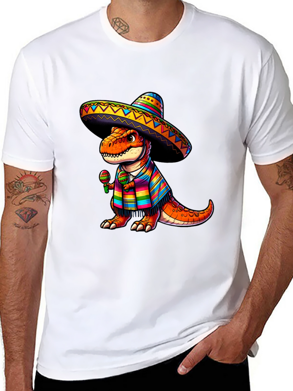 Dinosaur Fiesta T-Shirt - Cinco de Mayo Tee