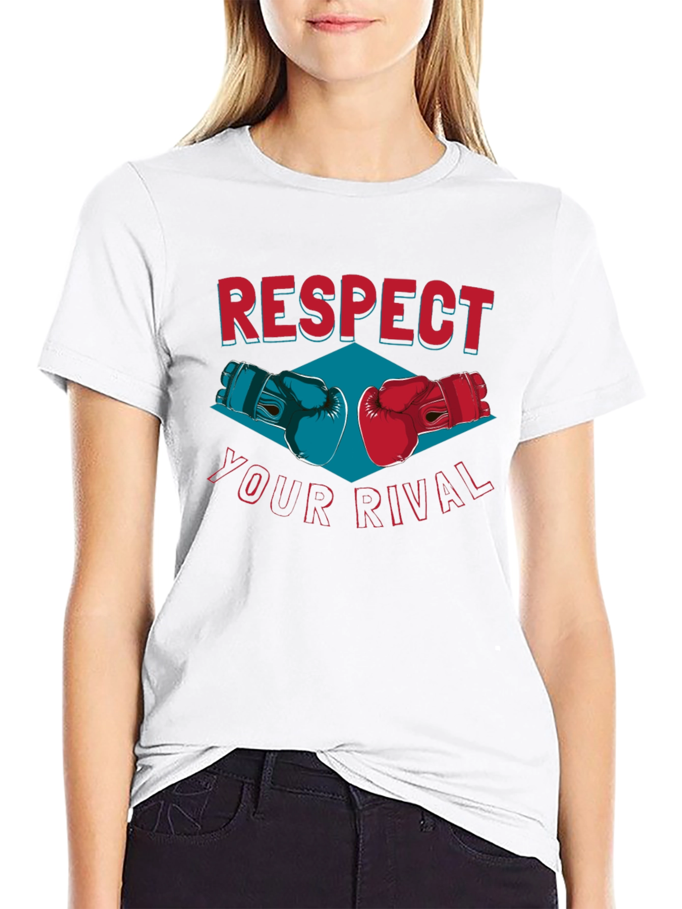 Respect Your Rival Boxing Gloves Graphic Tee
