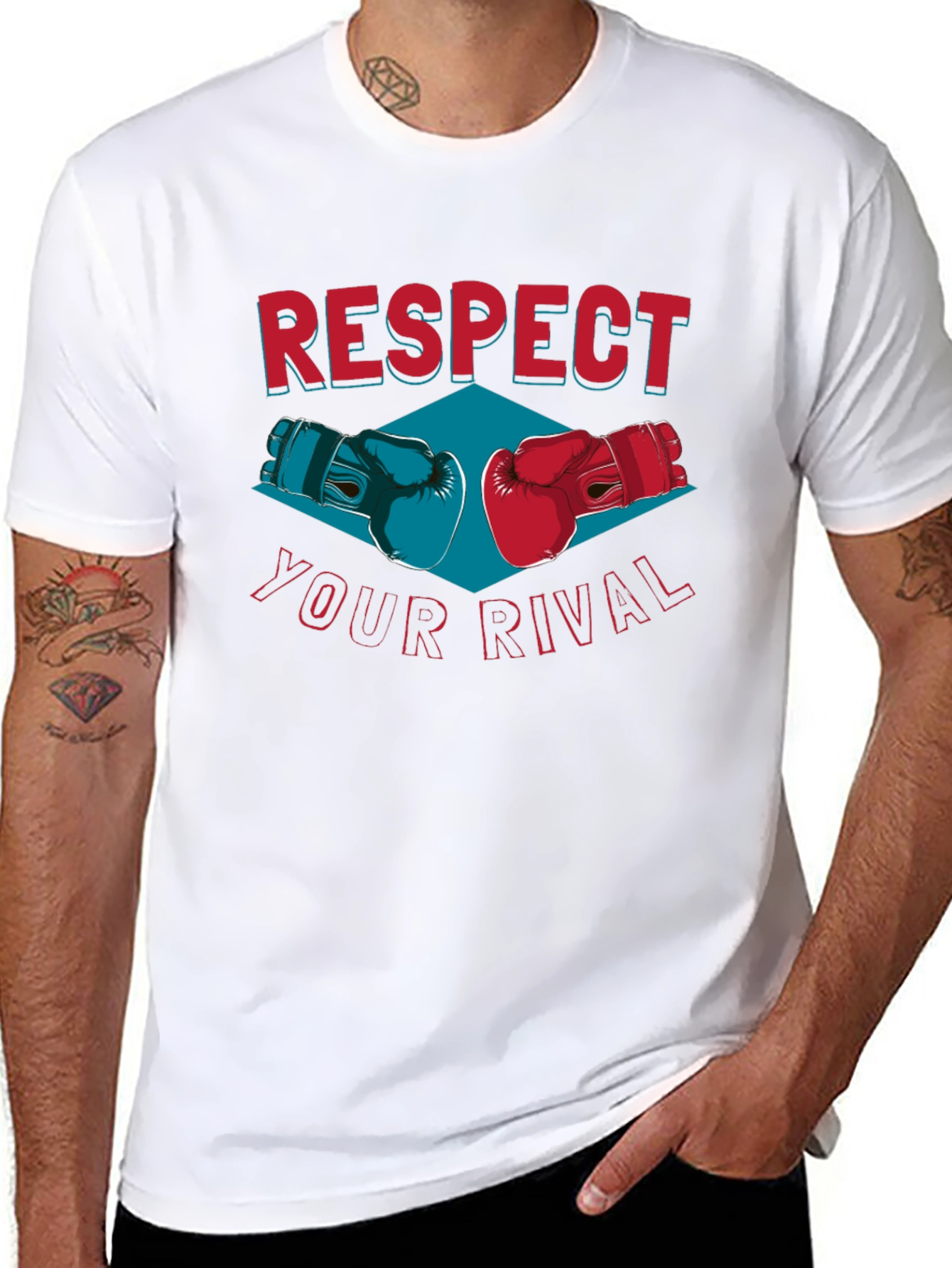 Respect Your Rival Boxing Gloves Graphic Tee