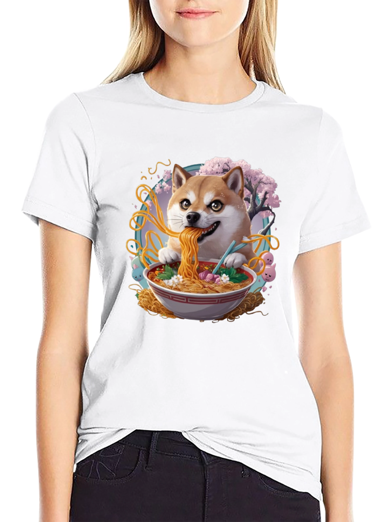 Shiba Inu Ramen T-Shirt - Anime Dog Tee