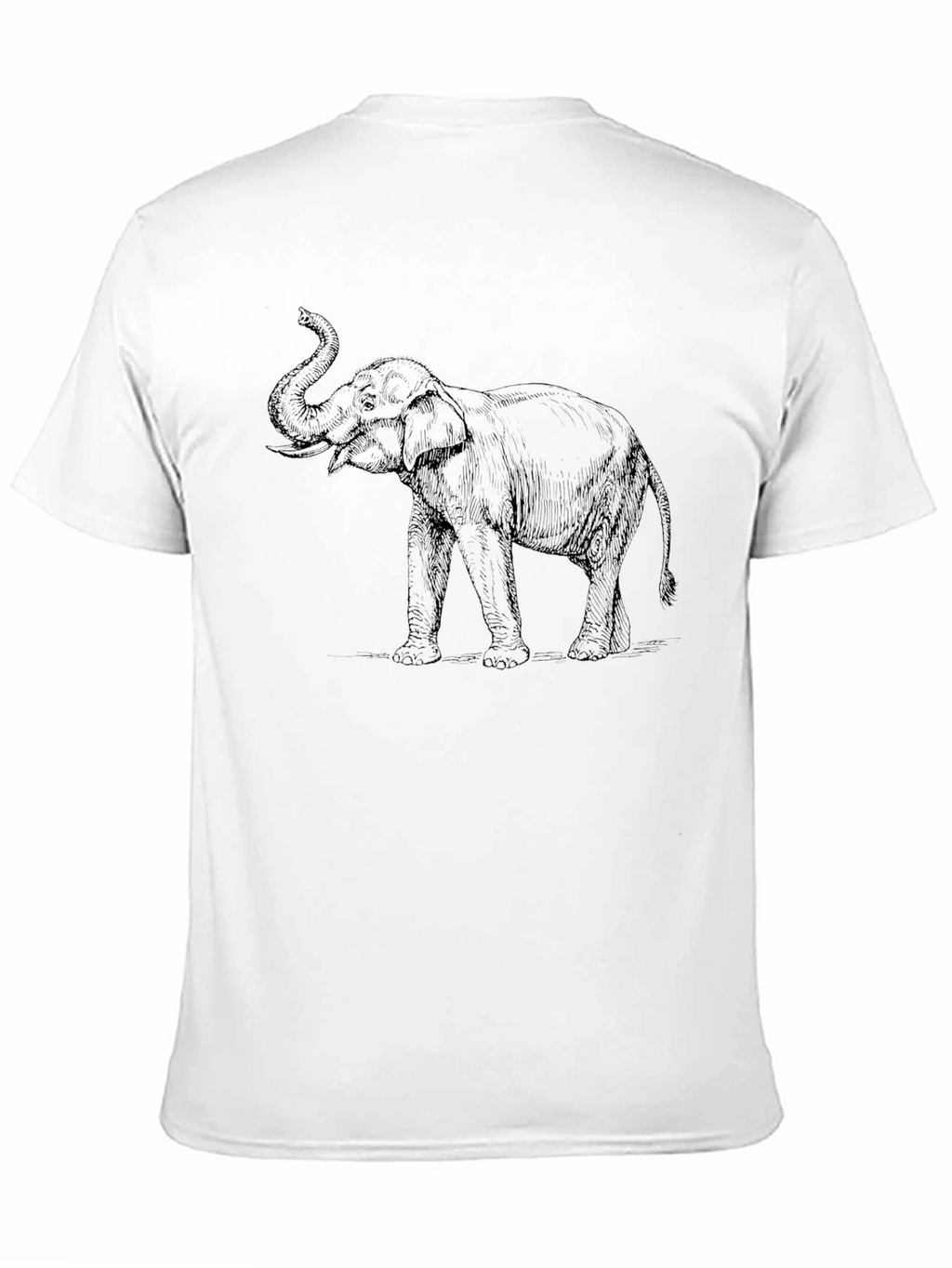 Elephant Graphic Print Black T-Shirt