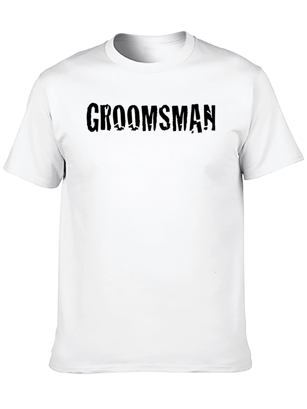 Groomsman Crew Neck Graphic Tee - Black