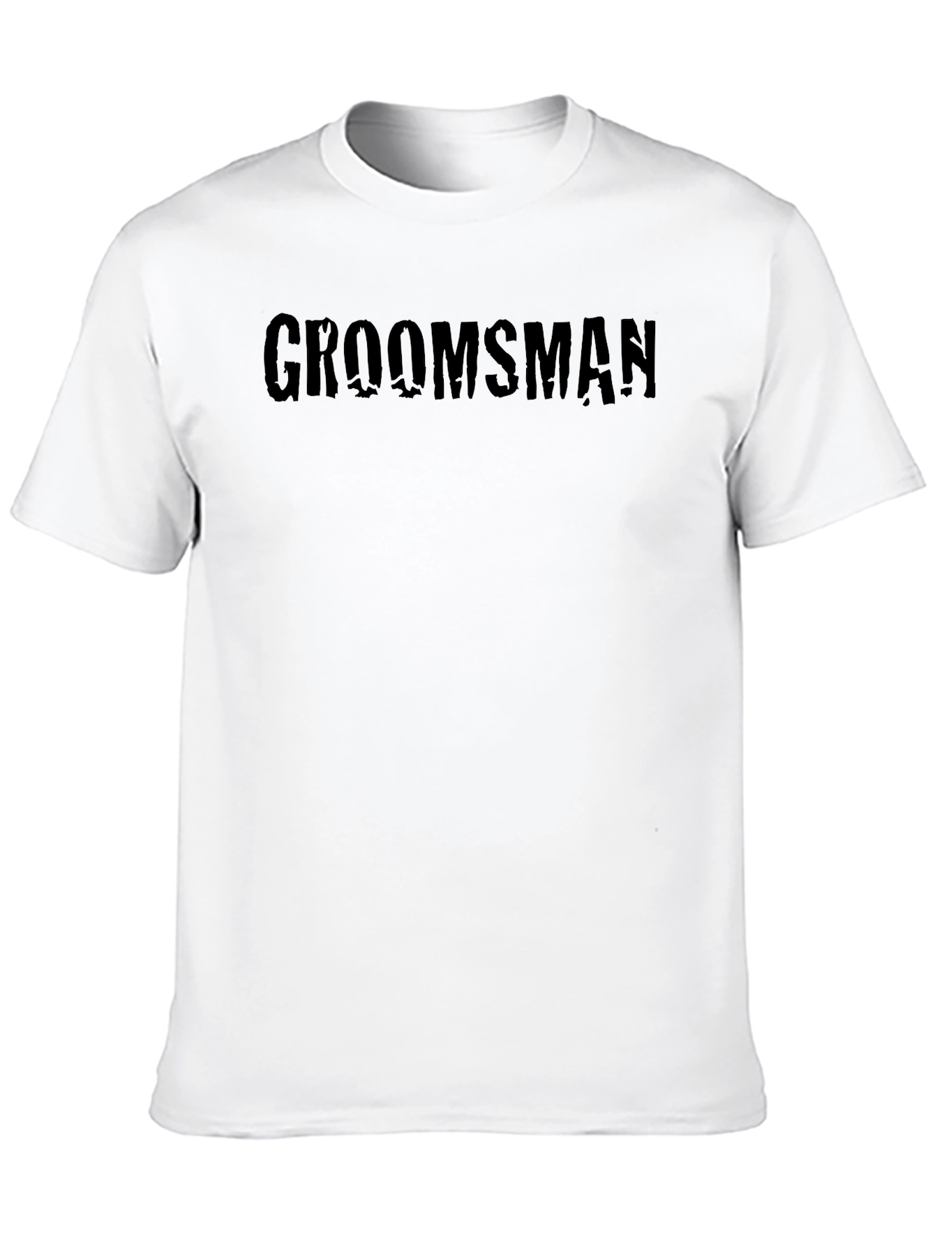 Groomsman Crew Neck Graphic Tee - Black
