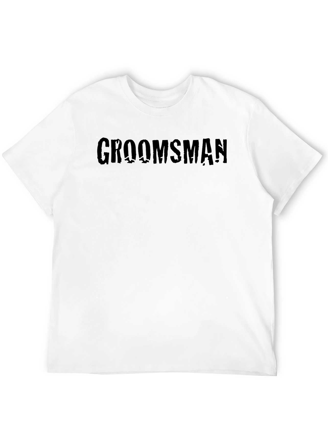 Groomsman Crew Neck Graphic Tee - Black