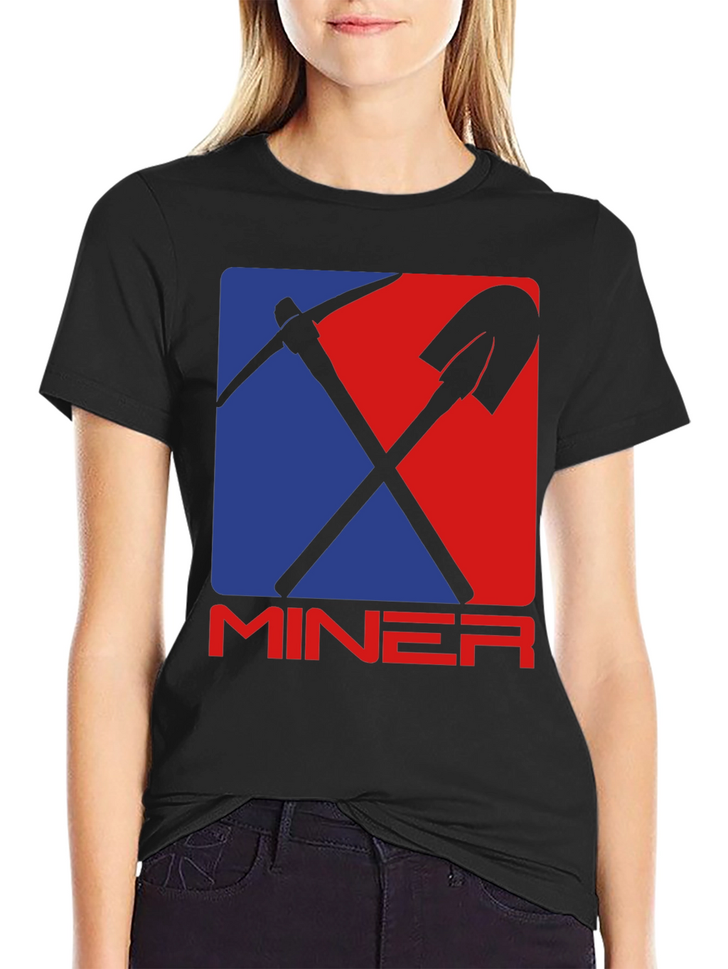 Miner Graphic Tee - Pickaxe & Shovel Design