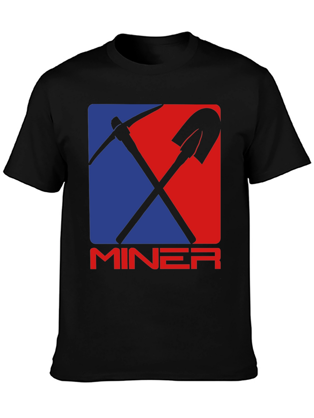 Miner Graphic Tee - Pickaxe & Shovel Design