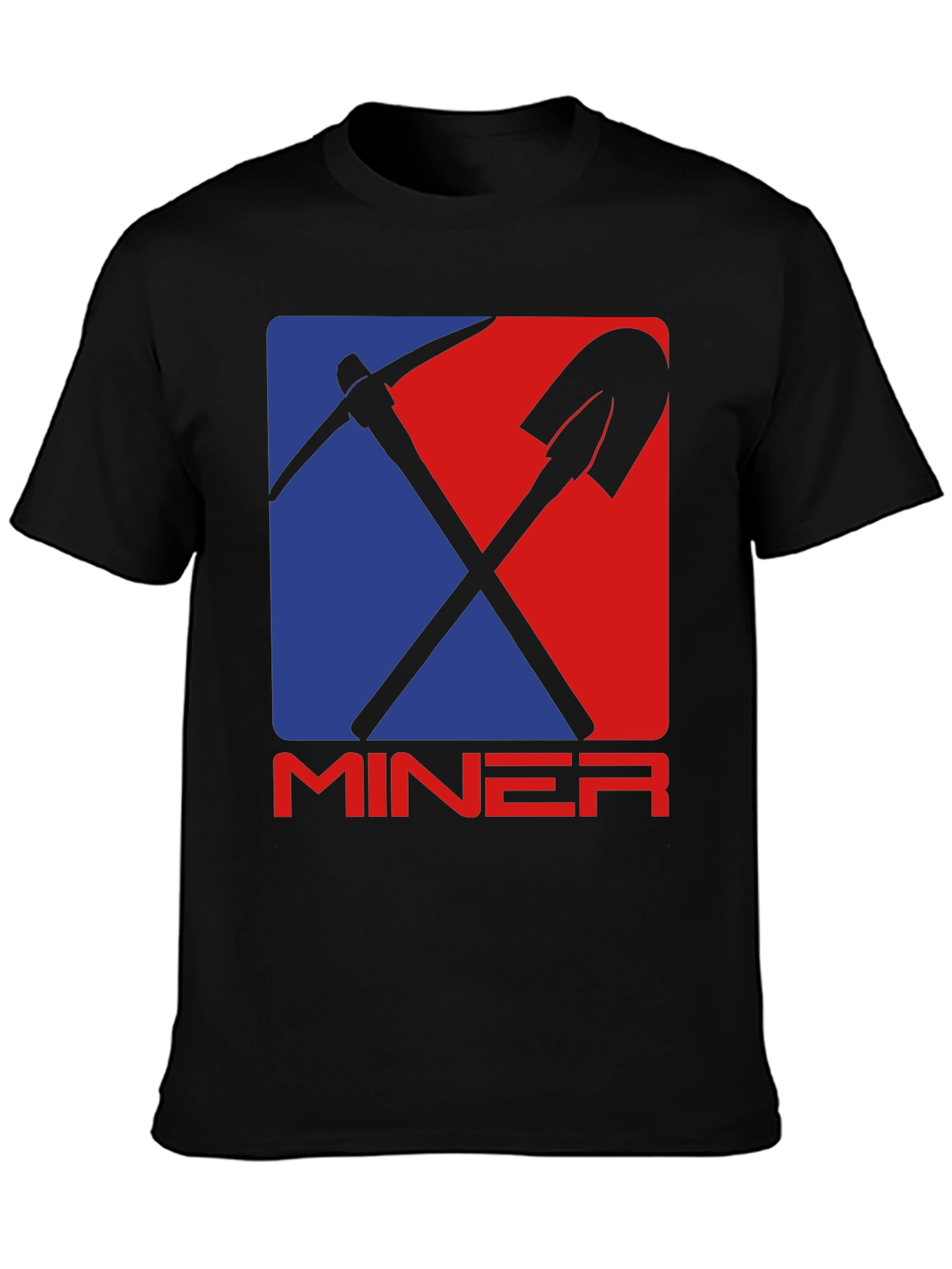 Miner Graphic Tee - Pickaxe & Shovel Design