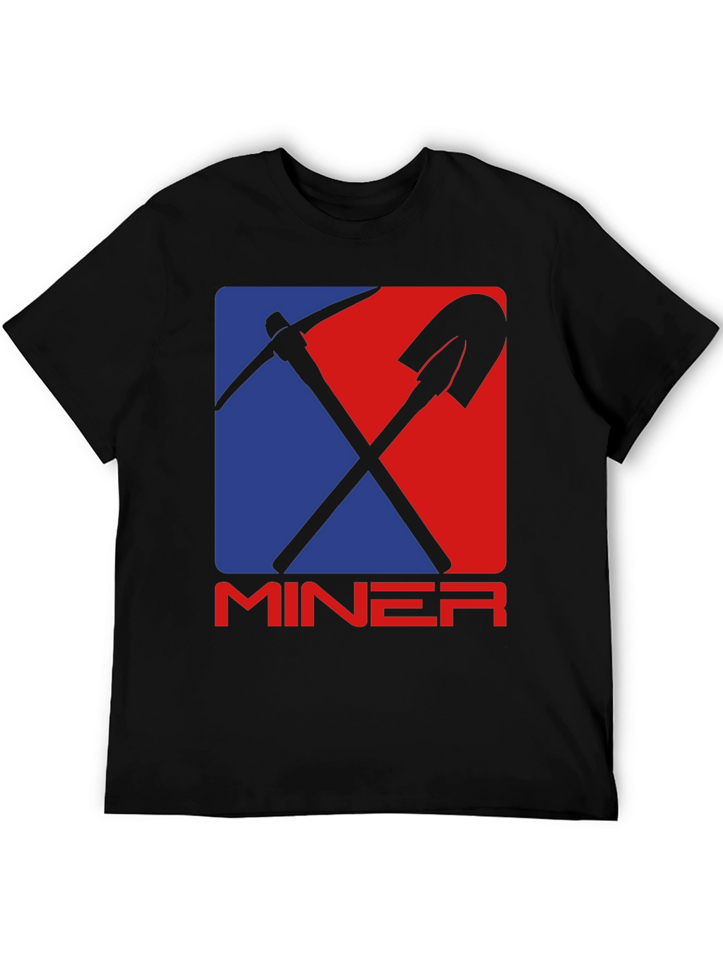 Miner Graphic Tee - Pickaxe & Shovel Design