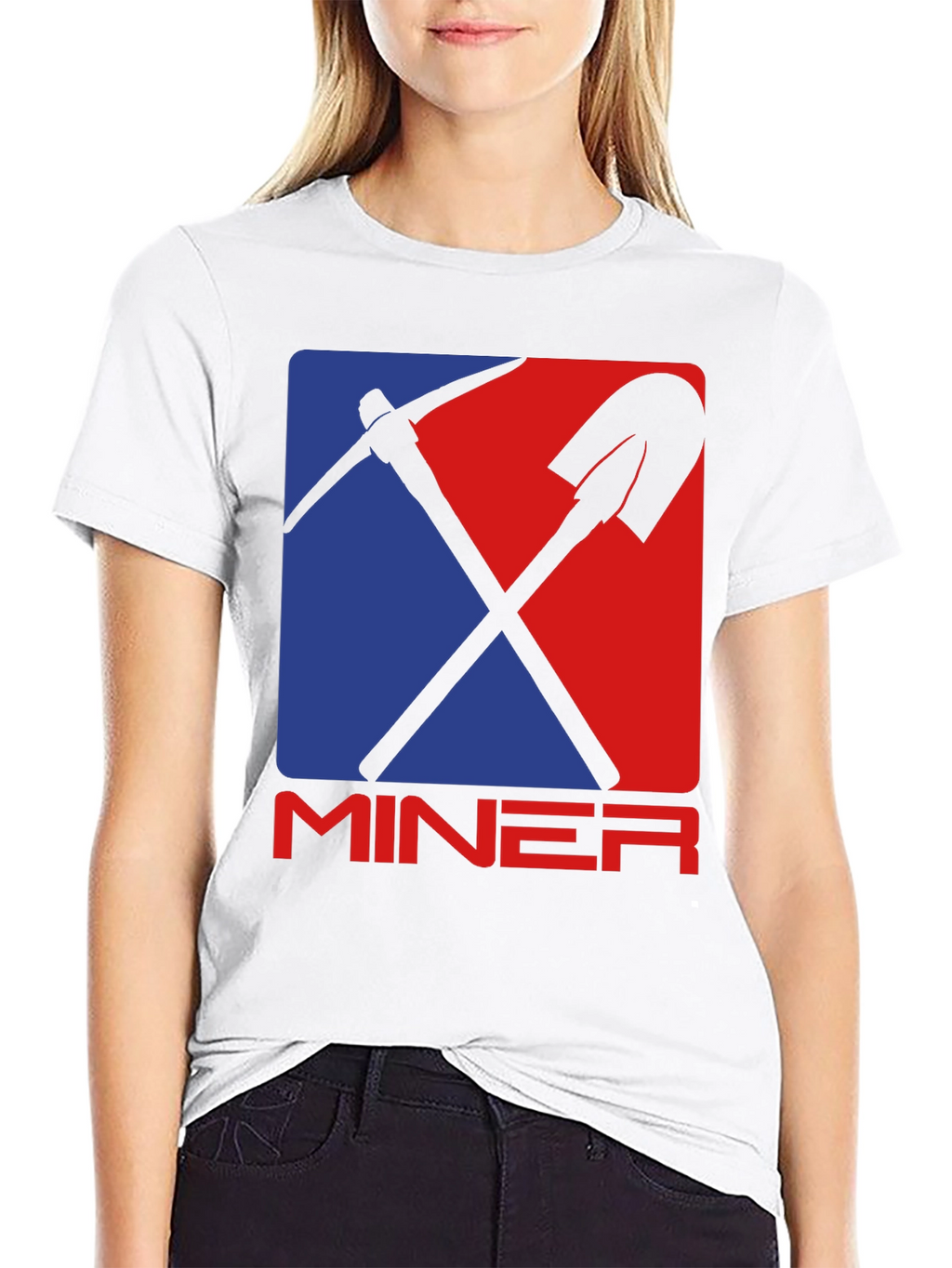 Miner Graphic Tee - Pickaxe & Shovel Design
