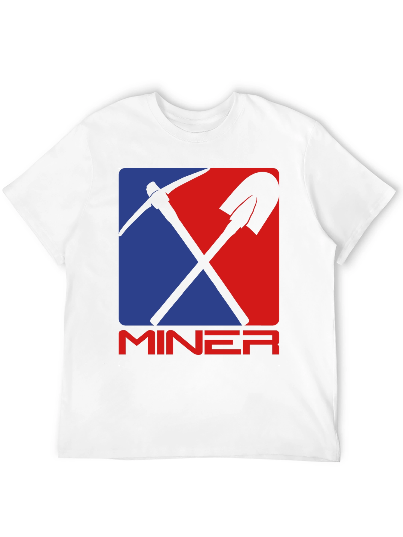Miner Graphic Tee - Pickaxe & Shovel Design