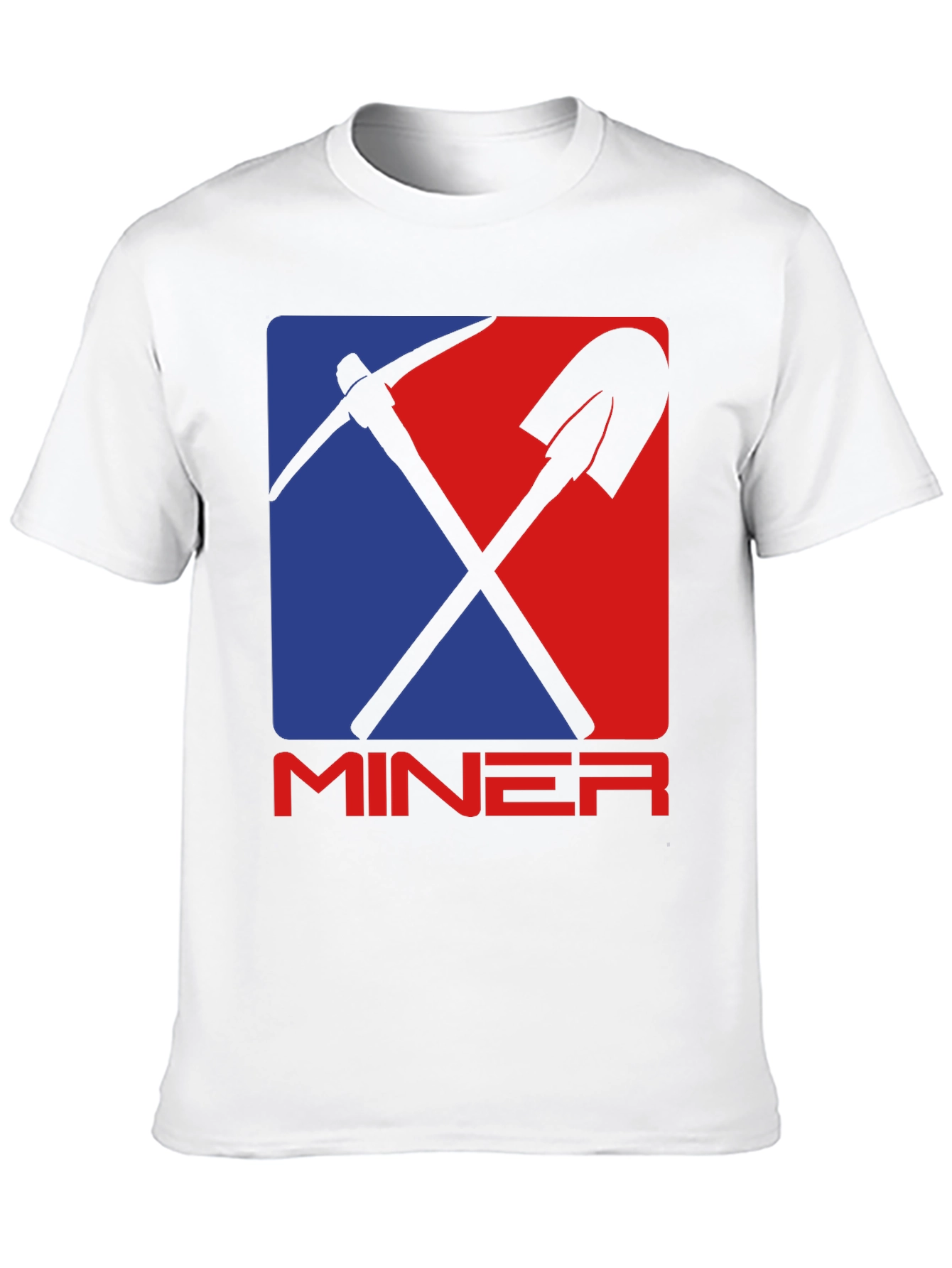 Miner Graphic Tee - Pickaxe & Shovel Design