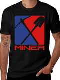 Miner Graphic Tee - Pickaxe & Shovel Design