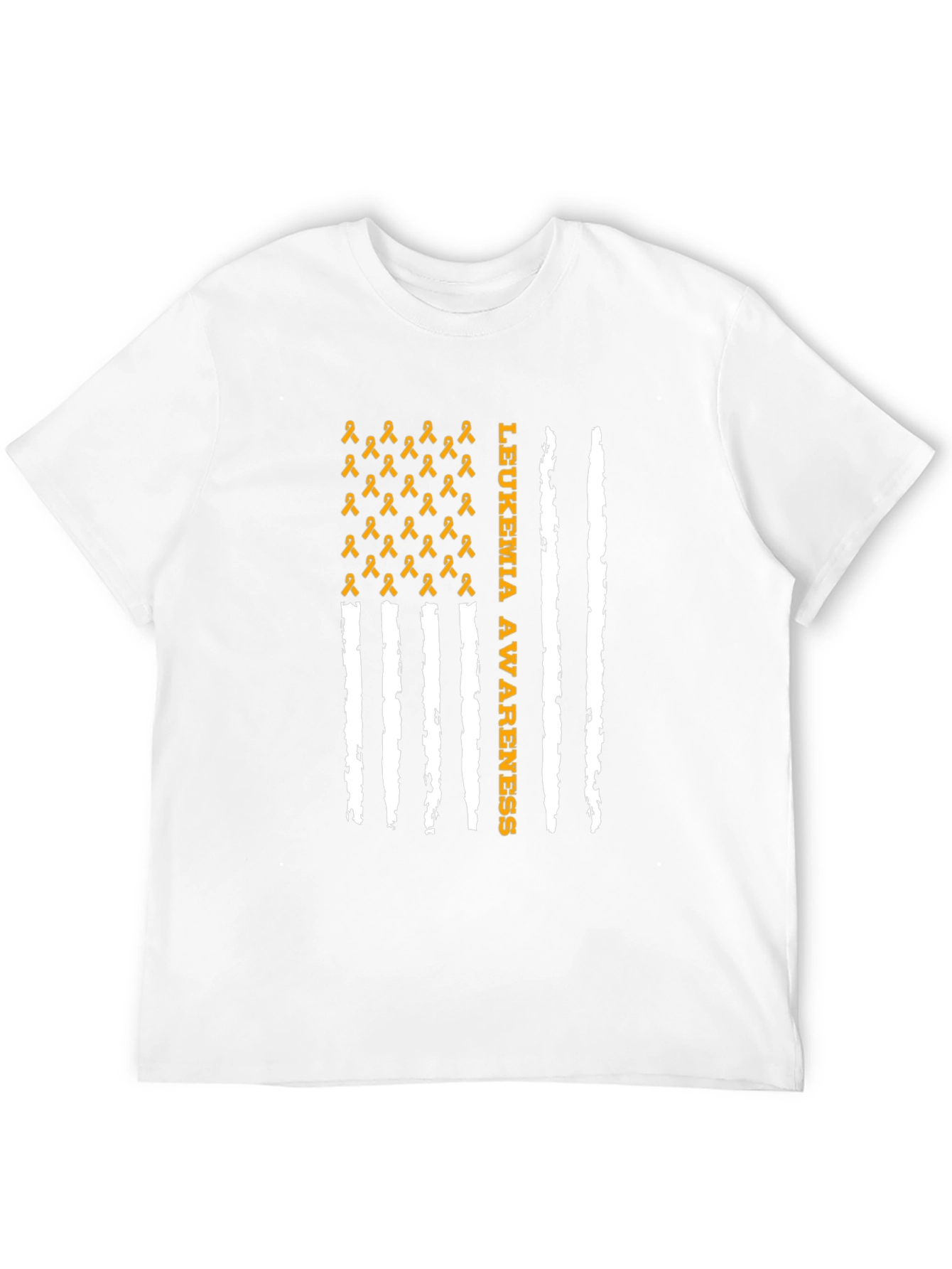 Leukemia Awareness Ribbon Flag T-Shirt