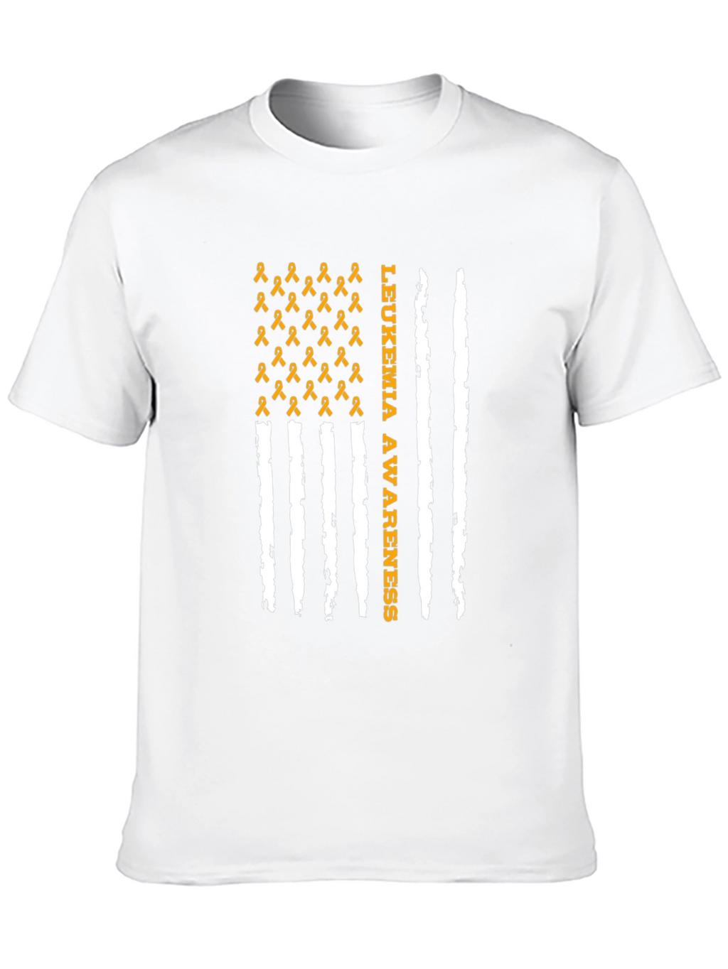 Leukemia Awareness Ribbon Flag T-Shirt