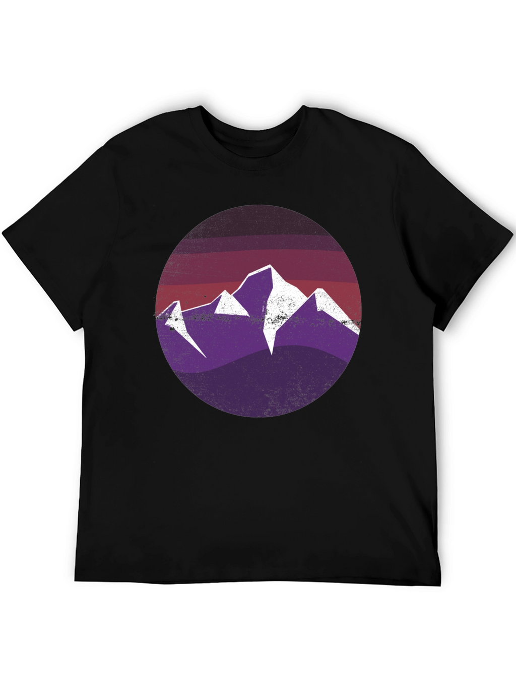 Mountain Scene Graphic Tee - Black