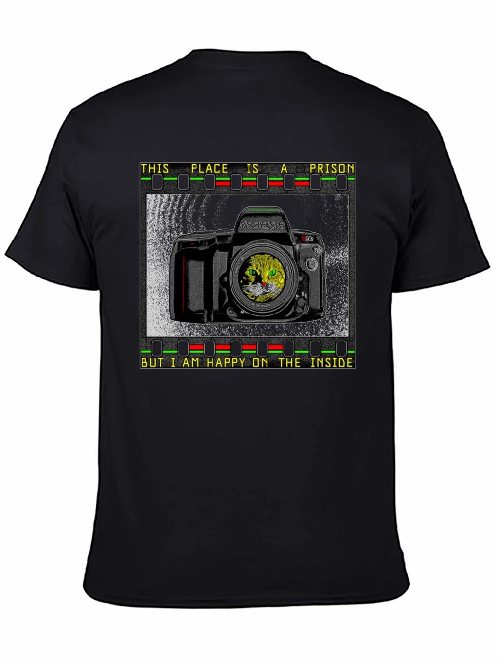 Prison of Nostalgia Cat Graphic T-Shirt