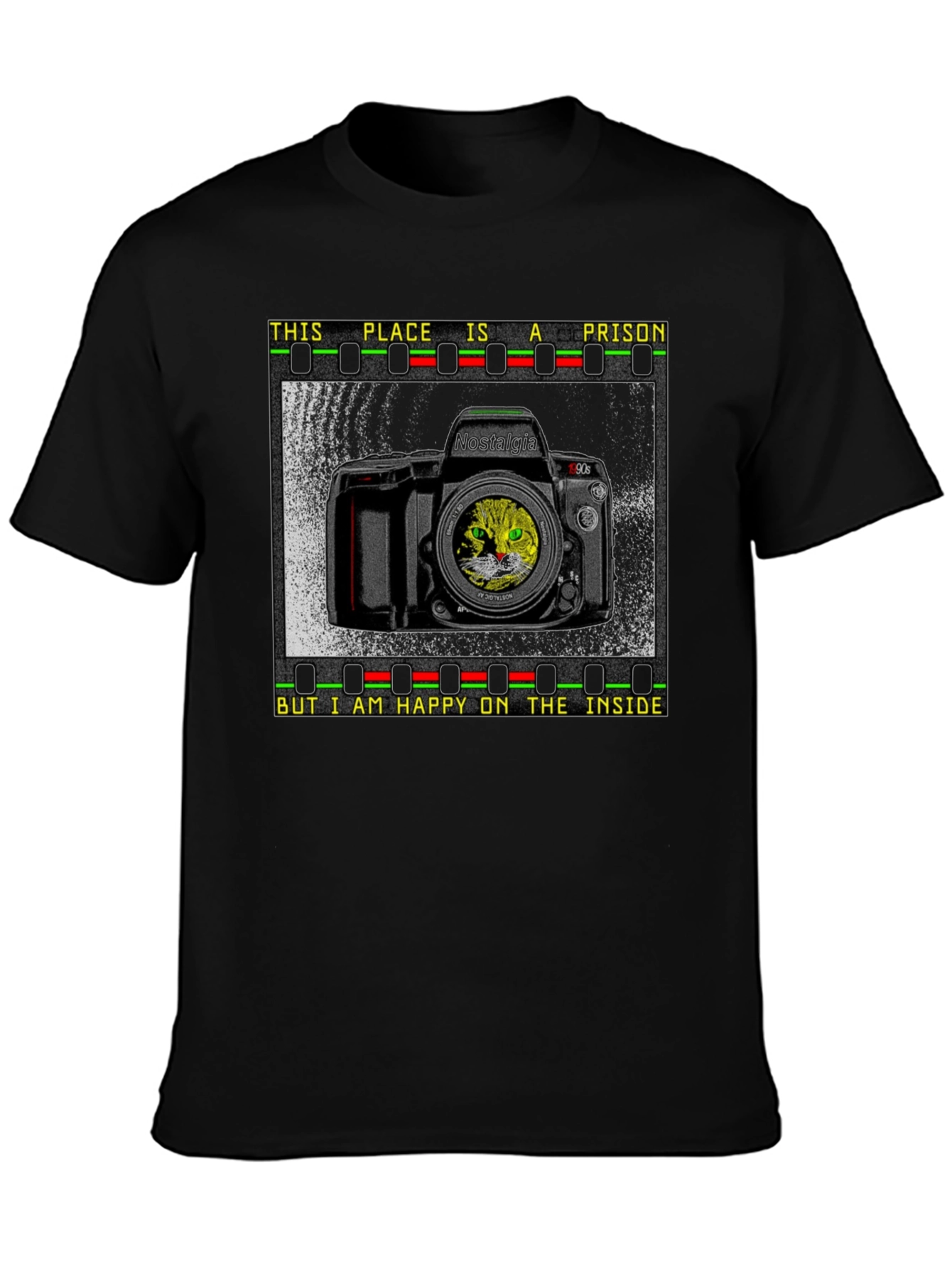 Prison of Nostalgia Cat Graphic T-Shirt