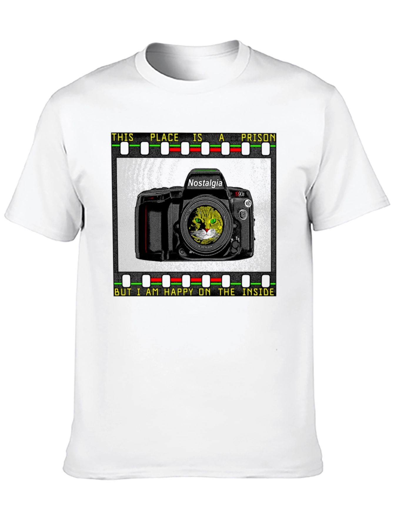 Prison of Nostalgia Cat Graphic T-Shirt