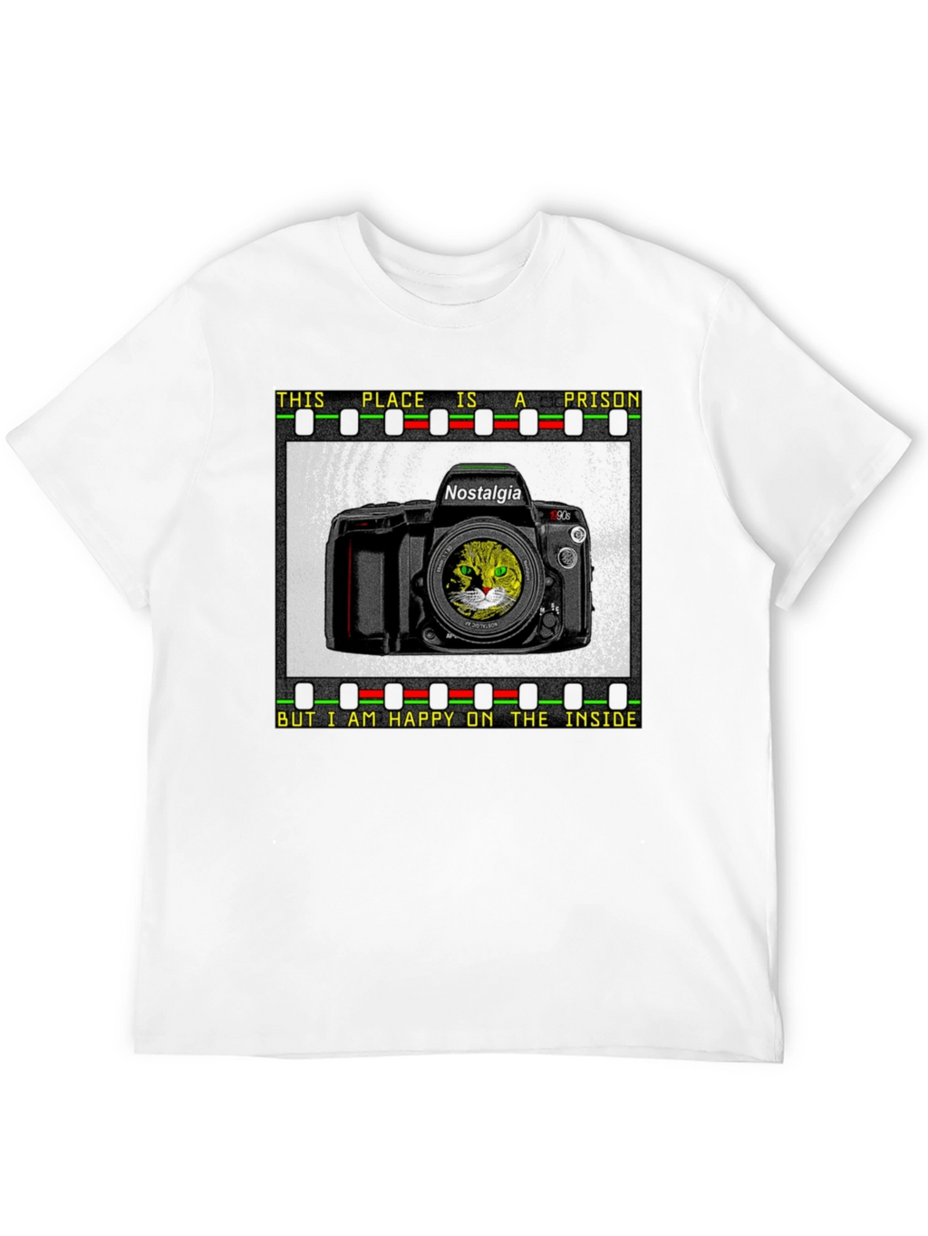 Prison of Nostalgia Cat Graphic T-Shirt