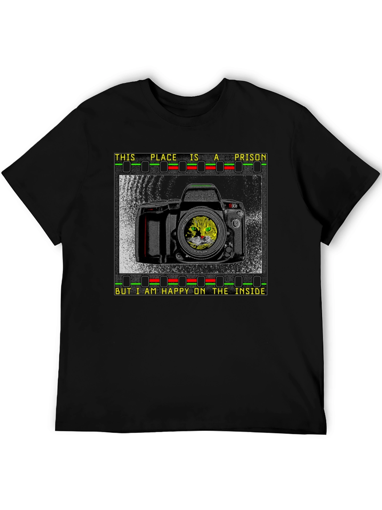 Prison of Nostalgia Cat Graphic T-Shirt