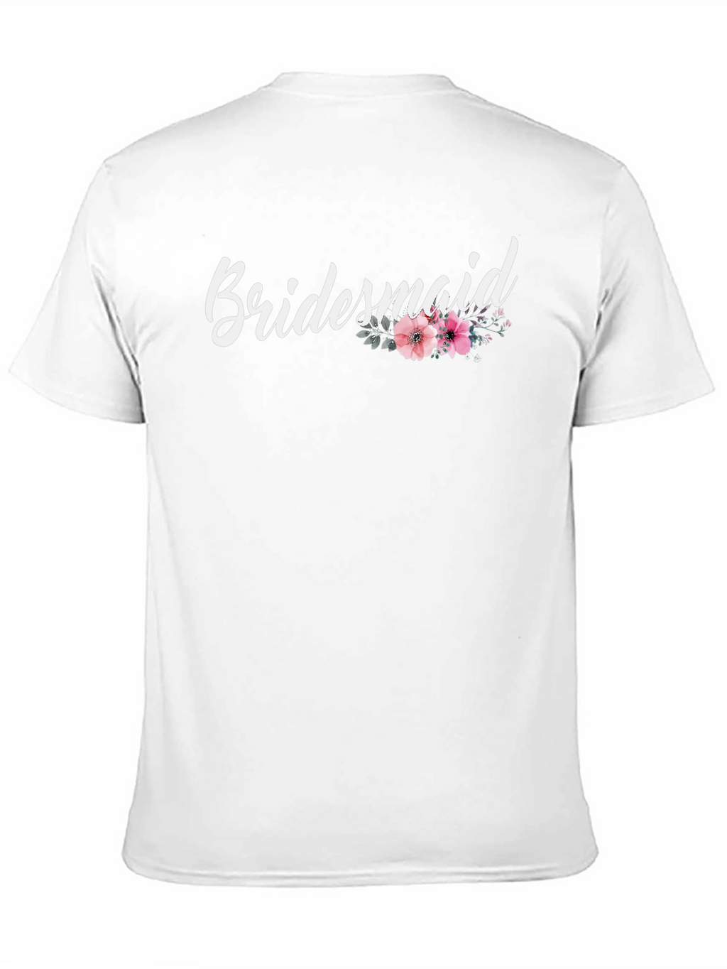 Bridesmaid Floral Graphic T-Shirt - Black
