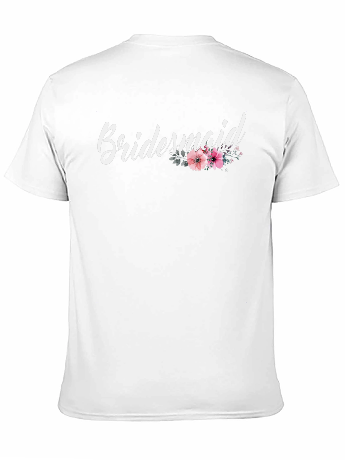 Bridesmaid Floral Graphic T-Shirt - Black