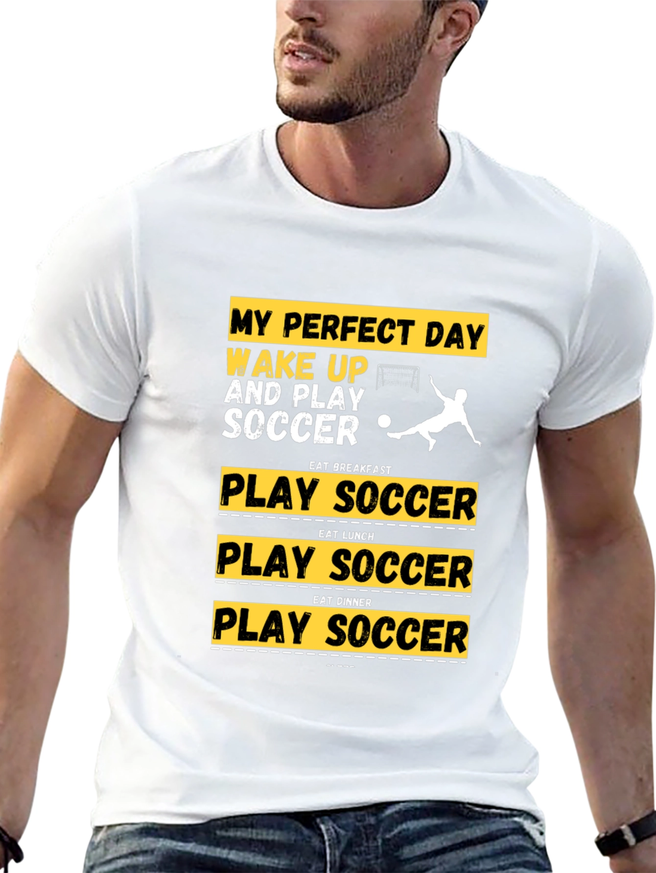 Perfect Day Soccer T-Shirt | Black Graphic Tee