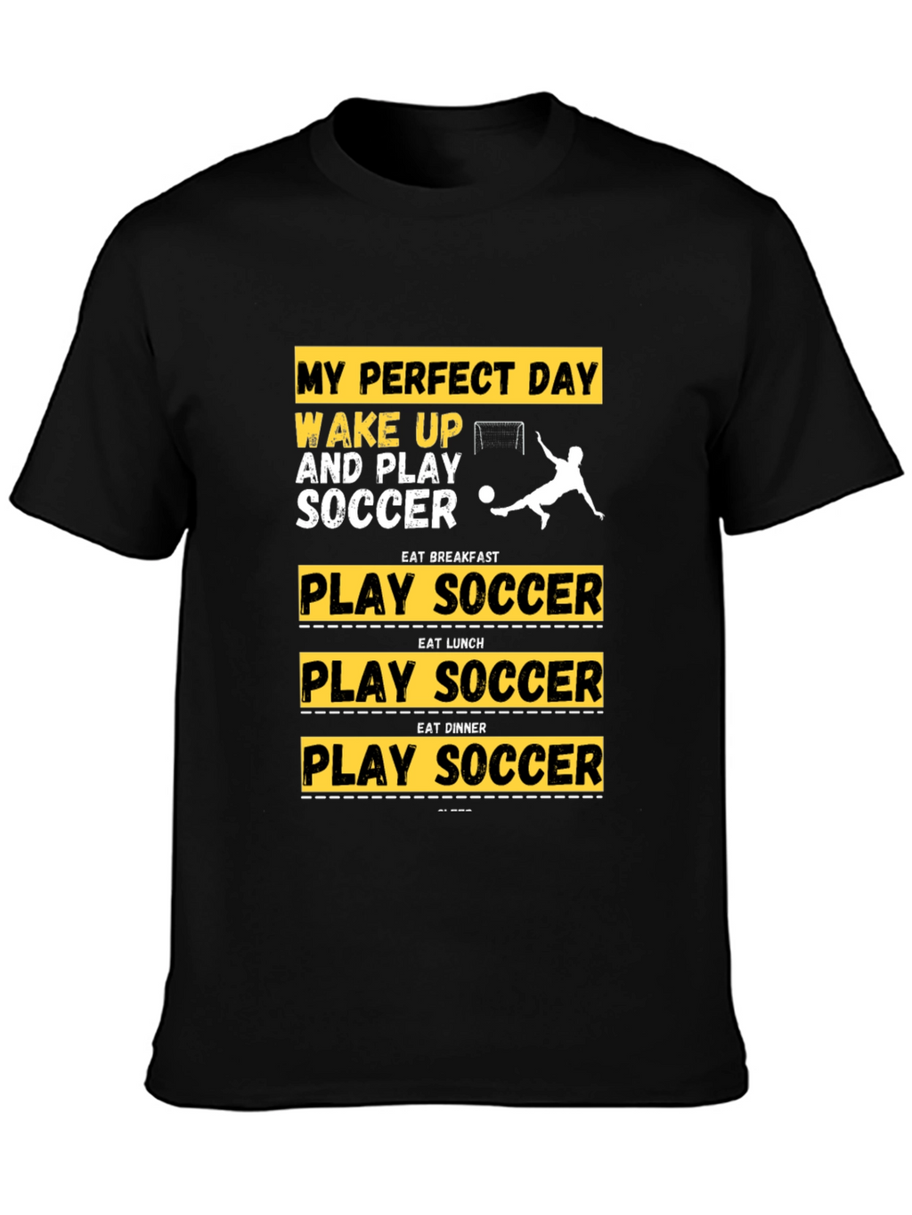 Perfect Day Soccer T-Shirt | Black Graphic Tee