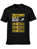 Perfect Day Soccer T-Shirt | Black Graphic Tee