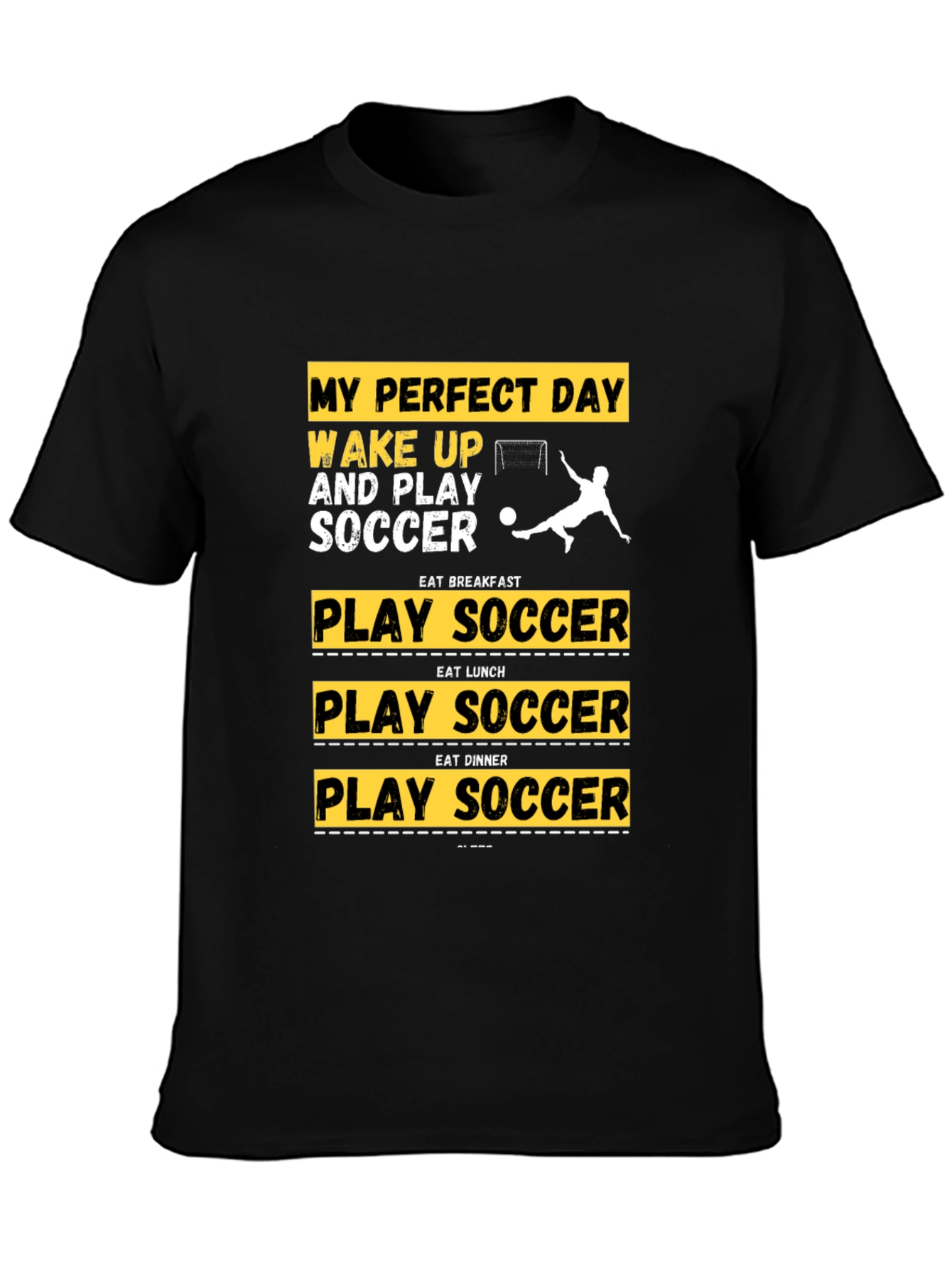 Perfect Day Soccer T-Shirt | Black Graphic Tee