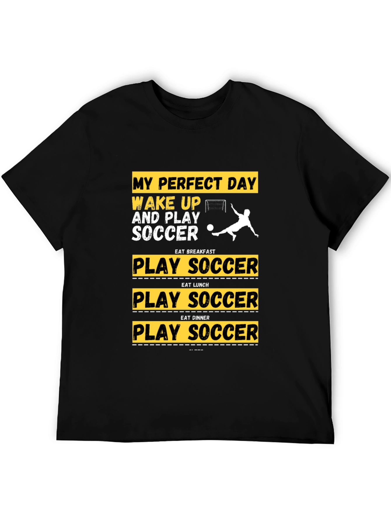 Perfect Day Soccer T-Shirt | Black Graphic Tee
