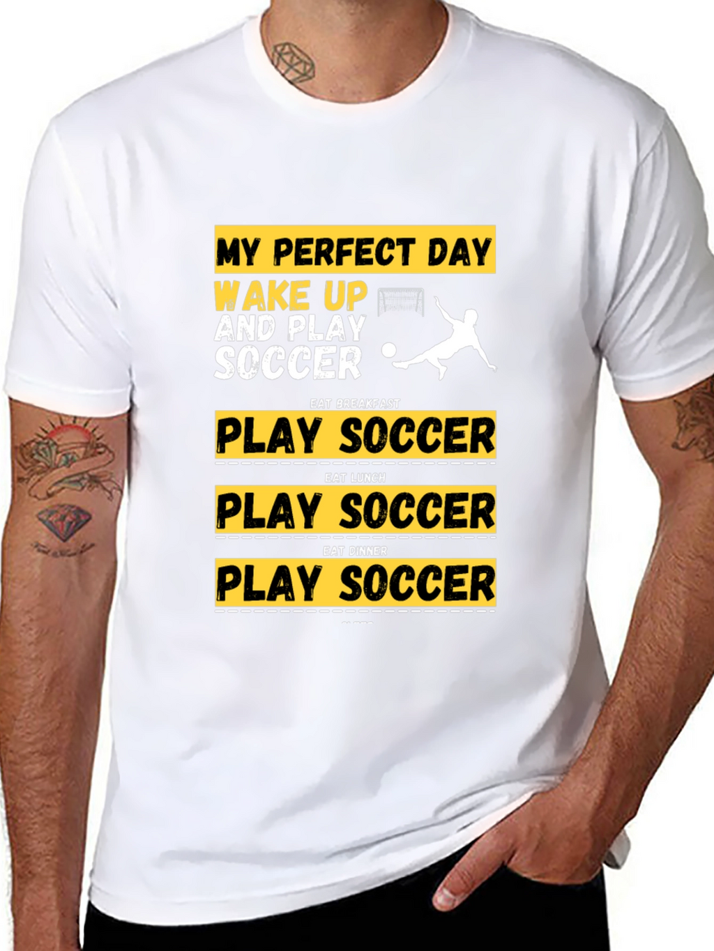 Perfect Day Soccer T-Shirt | Black Graphic Tee