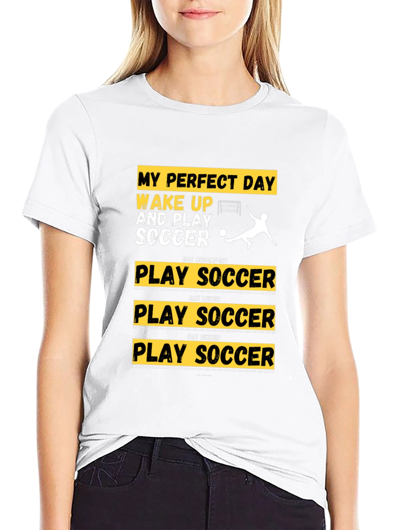 Perfect Day Soccer T-Shirt | Black Graphic Tee