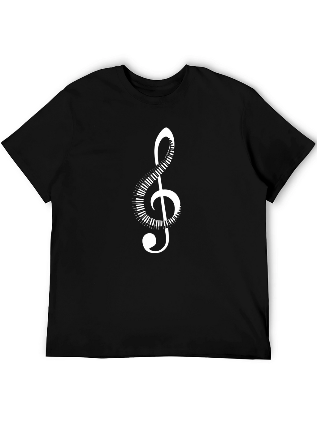 Musical Clef T-Shirt - Piano Key Design