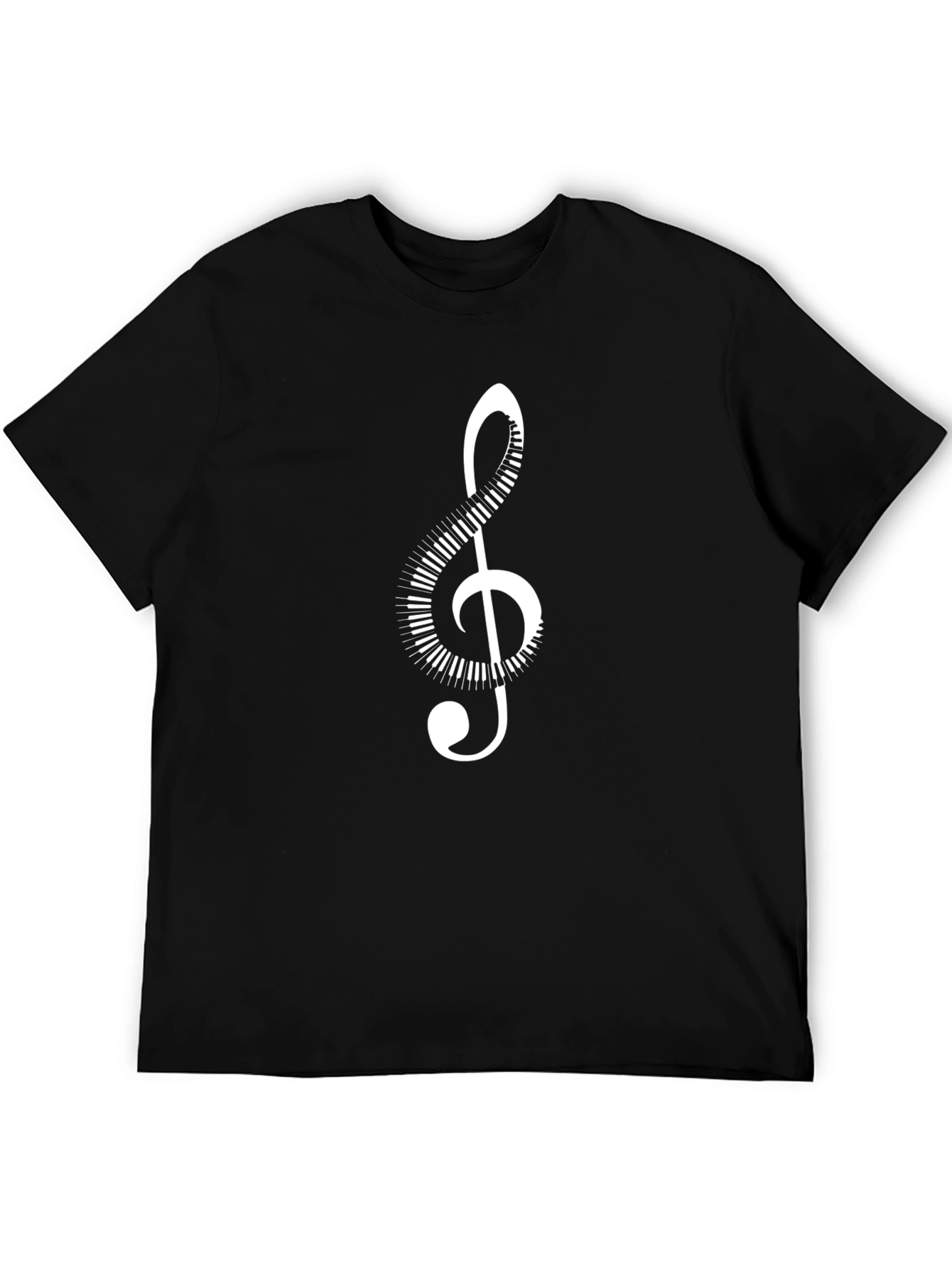 Musical Clef T-Shirt - Piano Key Design