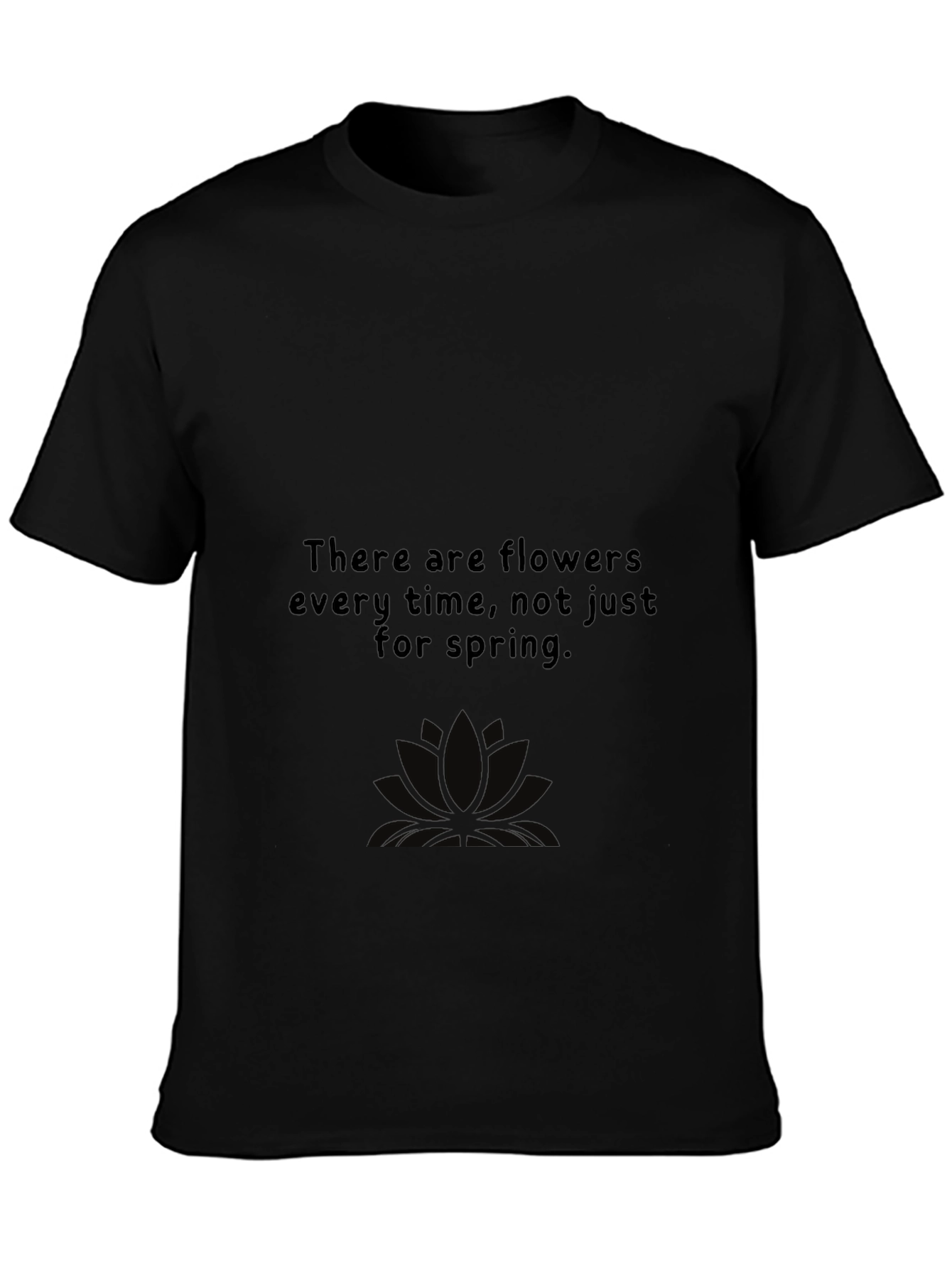 Floral Philosophy Black T-Shirt