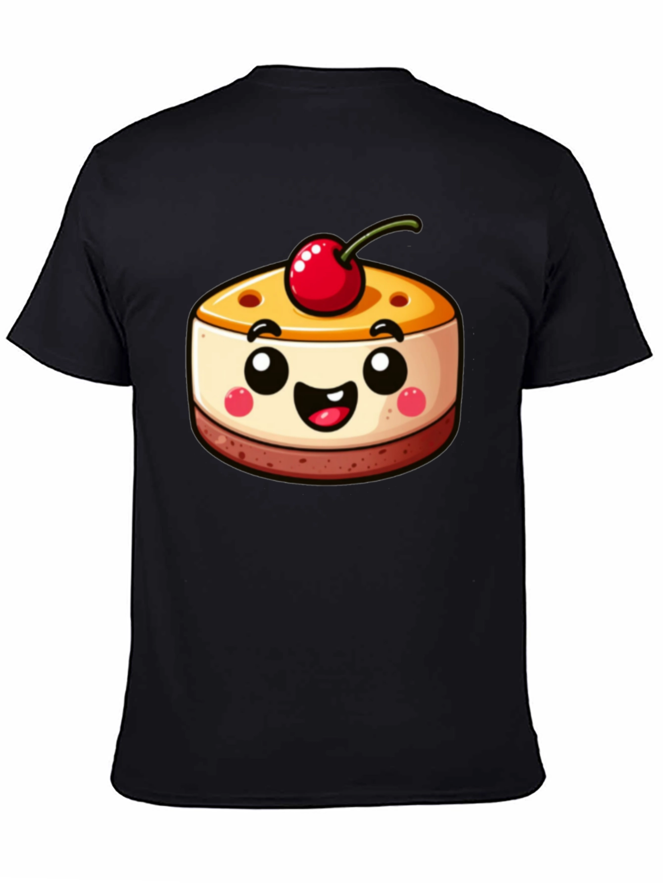 Cute Dessert Graphic Tee - Black Shirt