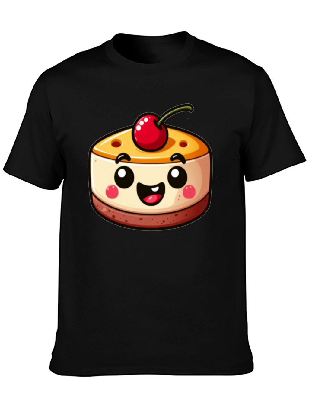 Cute Dessert Graphic Tee - Black Shirt