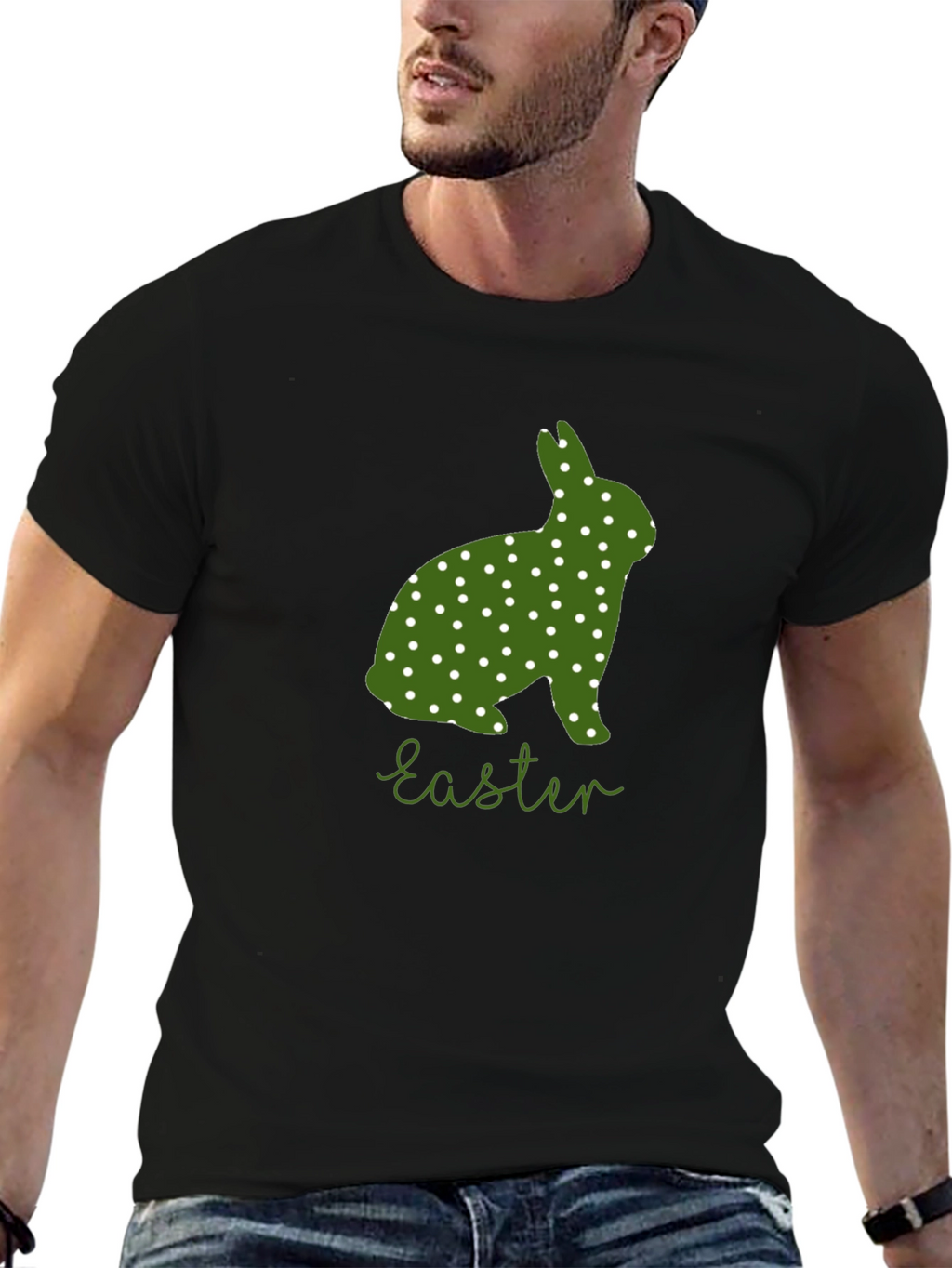 Easter Bunny Polka Dot T-Shirt - Cute Holiday Tee